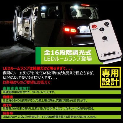 スバル インプレッサ G4 GJ2・3・6・7 アイサイト無 41連 調光式 LED ルームランプ 調光機能 リモコン付 内装 カー用品 パーツ ランプ 室内灯 3点seT