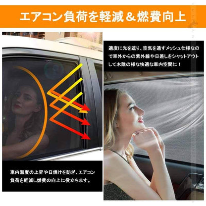 PRIUSα プリウスα ZVW40系 メッシュカーテン 日よけ インテリア 遮光カーテン 内装品 紫外線 UVカット フロントドア用 2枚seT