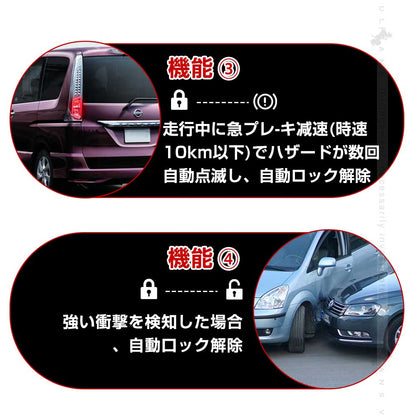 OBD車速感知 オートドアロックキット OBD2 OBD 日産 専用 配線不要 取付簡単 パーツアクセサリー カプラーオン ハザード連動 パーキング オート ドアロック