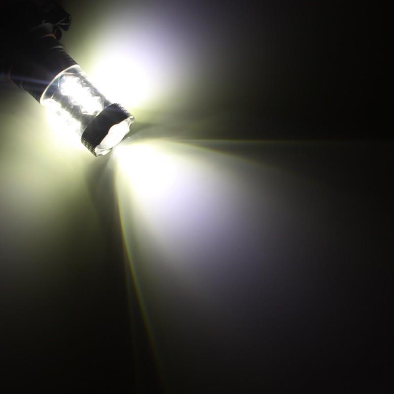 80W プロジェクター PSX24W LEDフォグランプ 86/BRZ/インプレッサ等に OSRAMチップ16連 LEDバルブ LED フォグ 12V/24V アルミヒートシンク 白 2個