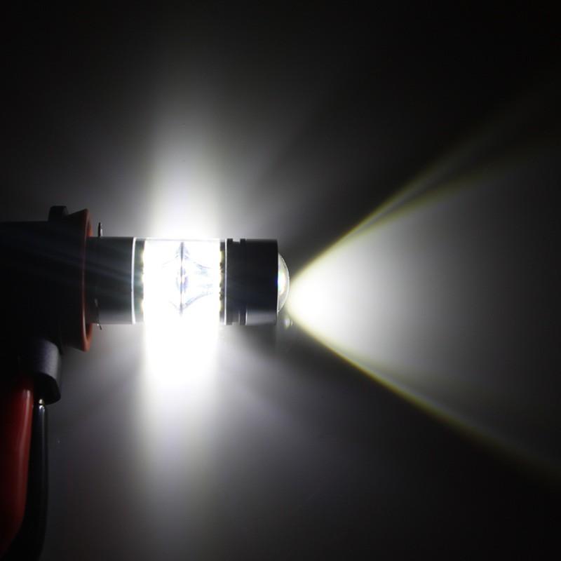 SHARP製 シャープ 75W 360度発光 LED フォグランプ 広角 H8/H11/H16 LEDフォグ フォグ 汎用 12V/24V対応 アルミヒートシンク LEDバルブ 白 ホワイト 2個