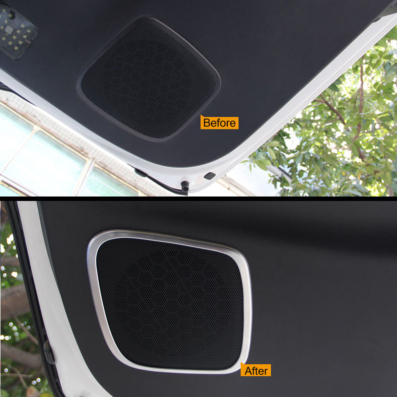 アルファード30系 ヴェルファイア30系 全グレード対応 バックドア スピーカーリング インテリアパネル ABS樹脂 シルバーメッキ