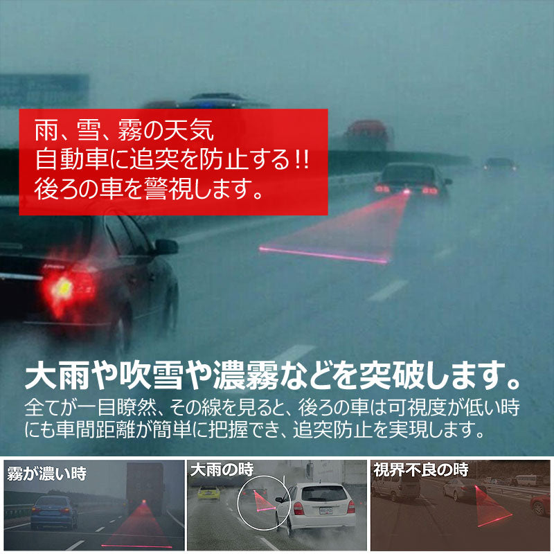 LEDレーザーフォグランプ フォグバルブ LEDレーザーフォグライト 信号ライト バックライト 追突防止 12V