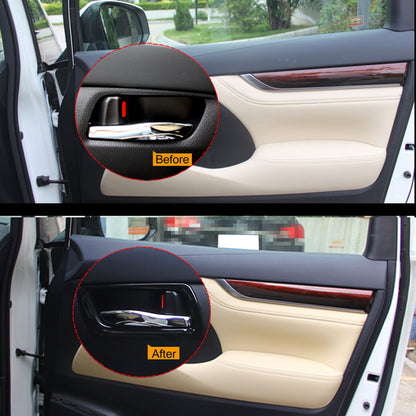 30系 アルファード ヴェルファイア 全グレード対応 フロントドア インテリアパネル ABS樹脂 ピアノブラック ガーニッシュ ドアハンドル ドアノブ 左右seT