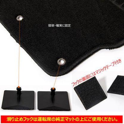 プリウス30系 ZVW30 前期/後期 フロアマット ラゲッジマット 6P 黒縞 内装 パーツ カーマット