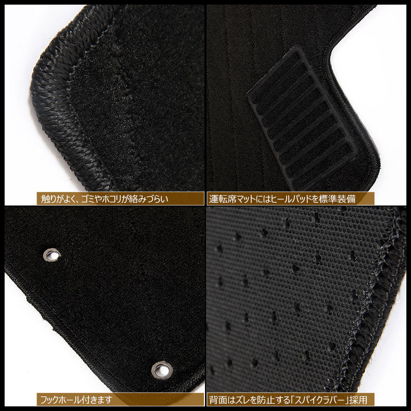 プリウス30系 ZVW30 前期/後期 フロアマット ラゲッジマット 6P 黒縞 内装 パーツ カーマット