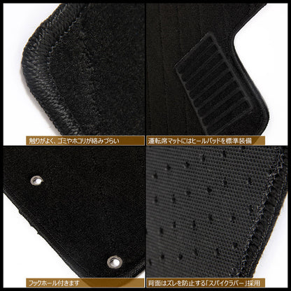 プリウス30系 ZVW30 前期/後期 フロアマット ラゲッジマット 6P 黒縞 内装 パーツ カーマット