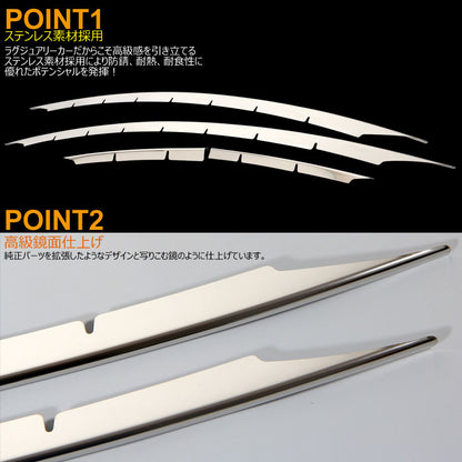 プリウス30系 後期 フォグランプない車 専用 フロント グリルカバー バンパーガーニッシュ メッキグリル ステンレス製 4ピース