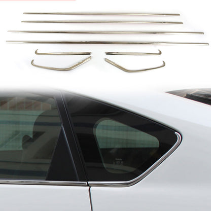 プリウス30系 前期/後期 専用 ステンレス製 ウェザーストリップモール ウィンドウモール 8Pcs トヨタ/プリウス カスタム/パーツ/外装