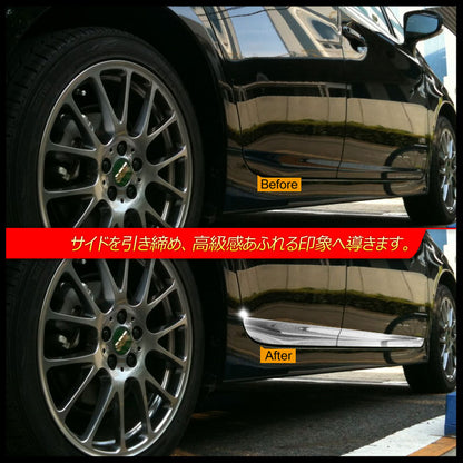プリウス 30系 前期/後期 サイドドアガーニッシュ サイドドアモール ステンレス製 鏡面メッキ加工 外装 部品 カスタム パーツ ドレスアップ カー用品