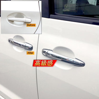 プリウス 30 プリウスα 40系 メッキ ドアノブカバー ドアハンドル メッキカバー ZVW30/ZVW40 前期/後期 ABSメッキ 8P