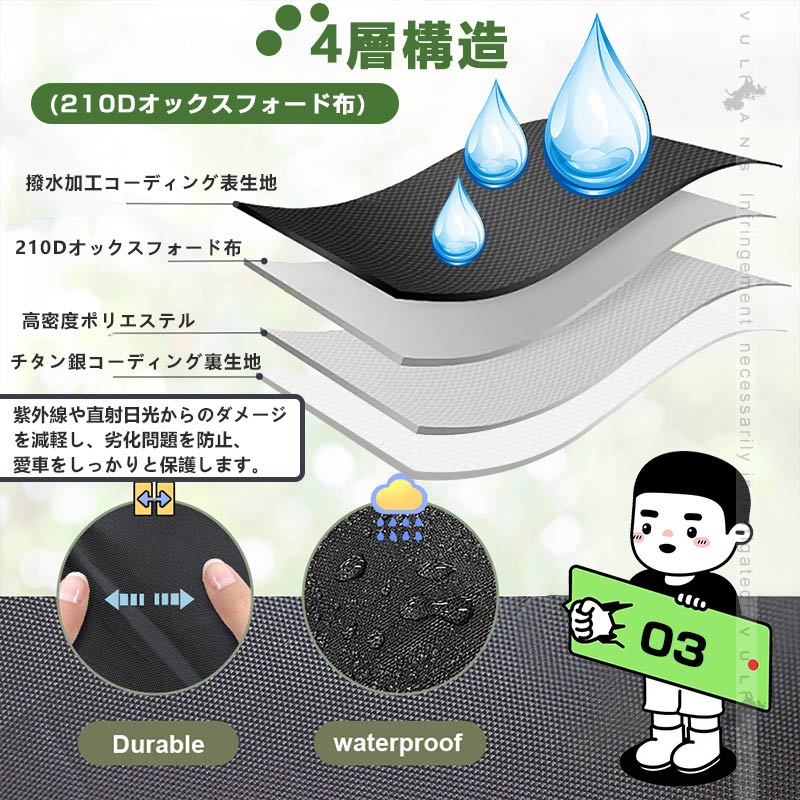 車種別専用 ボディーカバー カーカバー 紫外線カット キズ 劣化防止 フルカバー カスタム パーツ 黄砂/雪対策/汚れ防止 収納袋付 プリウス60系 N-BOX JF3 JF4