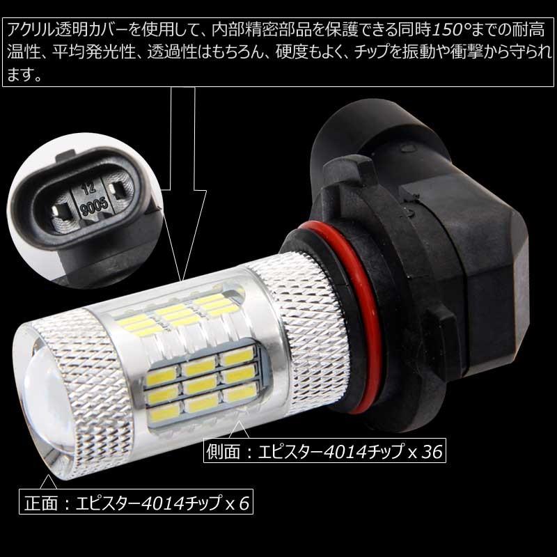 8W LEDバルブ HB3/9005 LEDフォグランプ 590LM 12V 2個 白/ホワイト エピスター 22連LED搭載
