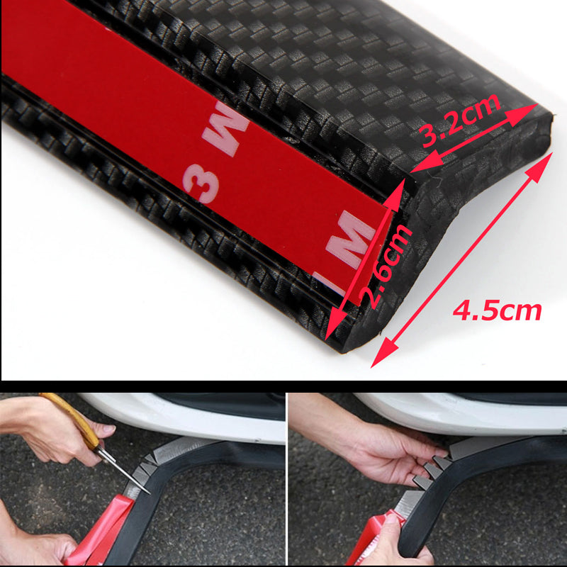 フェンダーモール フェンダーアーチモール カーボン柄 2.4m 幅4.5㎝ 1本 汎用 フェンダー ルーフスポイラー サイドリップ フロントリップガーニッシュなどに