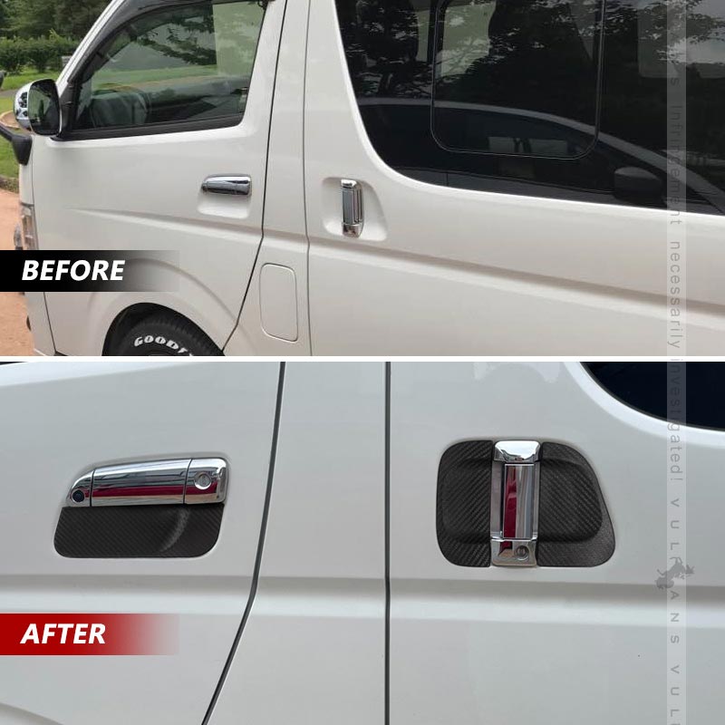 ハイエース 200系 4型 5型 6型 7型 ドアプロテクターカバー ドア ハンドル プロテクター カバー ドアノブカバー 標準/ワイド DX SGL対応 外装 パーツ 6枚