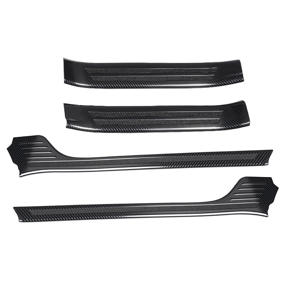 ノア90系 ヴォクシー 90系 スカッフプレート 2カラー キズ防止 4PCS ドアステップガード ドレスアップ 内装 パーツ カスタム アクセサリー サイド