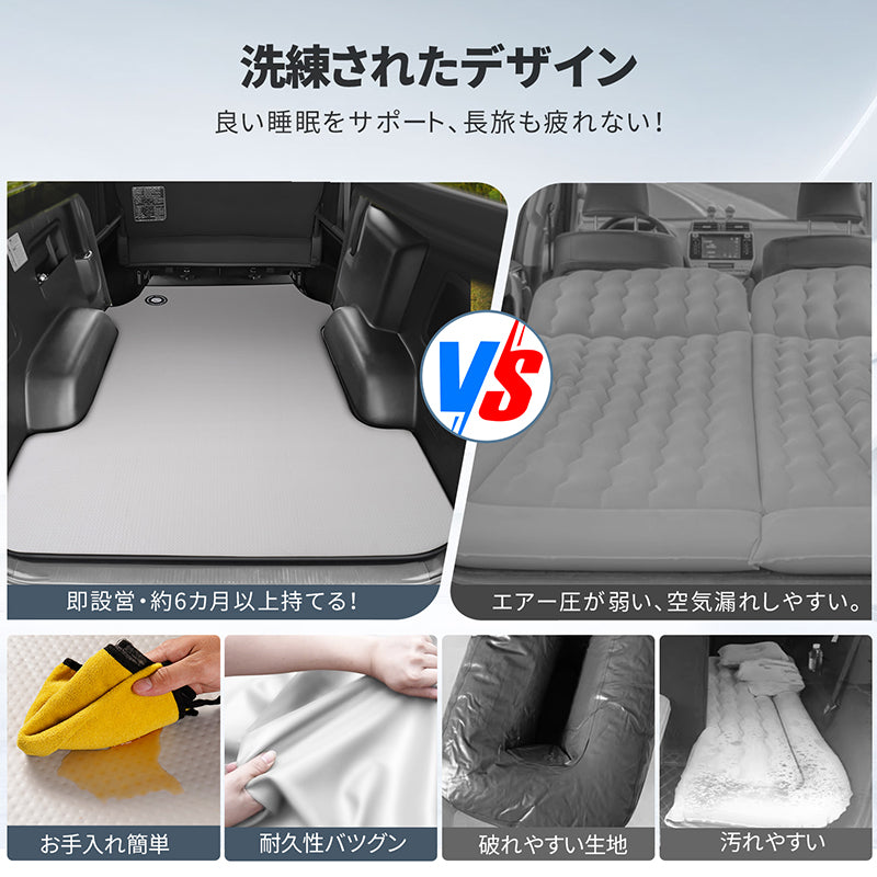 ハイエース 200系 ス一パ-GL 標準ボディ-専用 工ア一ベッド 車中泊 マット 折りたたみ 後部座席 車用ベッド ベットキッド 車中泊ベッド グッズ 後部座席マット 車中泊マット レジャー 防水 折畳み レザー キャンプ マット