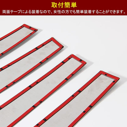 PRIUS 50 プリウス 50系 ステンレス製 ピラーガーニッシュ ピラーカバー ドアバイザー装着車非対応 10ピース