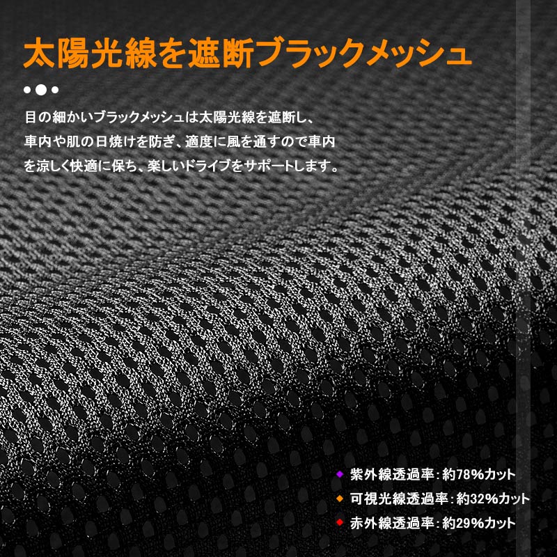 マツダ CX-5 H24.12~ メッシュカーテン 日よけ インテリア 車中泊 遮光カーテン 内装品 4枚set