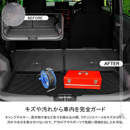 タフト LA900/910S型 3Dラゲッジマット TPE材質 立体成型 カーマット ズレ防止 内装 カスタム パーツ 消臭 抗菌効果 トランクマット ラゲージマット ダイハツ