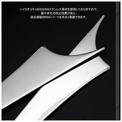 新型プリウス50系 リアエンブレムガーニッシュ バックドアガーニッシュ リアガーニッシュ ABSメッキ 左右セット