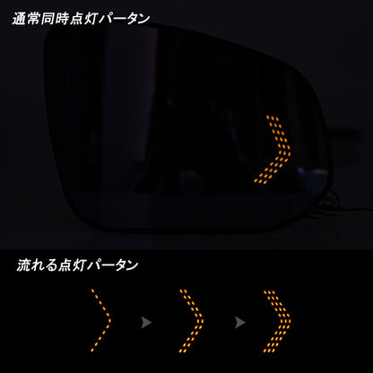 アルファード ヴェルファイア30系 ハリアー60系 ウィングミラー ブルーレンズミラー LED内蔵 片側33LED付 LEDウインカードアミラー ブルーミラー サイドミラー