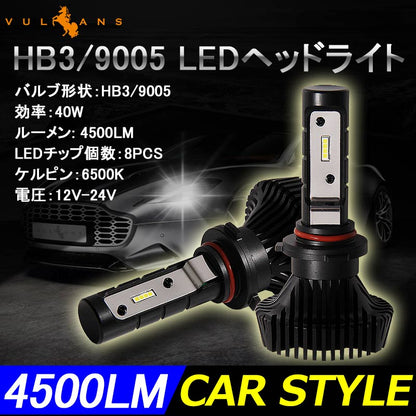 HB3/9005 LEDヘッドライト LEDフォグランプ 4500LM 40W 12V24V 2個set 取付簡単 電装品 カー用品 車 パーツ