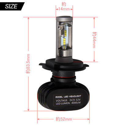 H4 H/L LEDヘッドライト LEDフォグランプ 8000LM バイク用 ワンピース 一体型 SEOUL CSPチップ DC9V~32V 取付簡単 電装品 パーツ