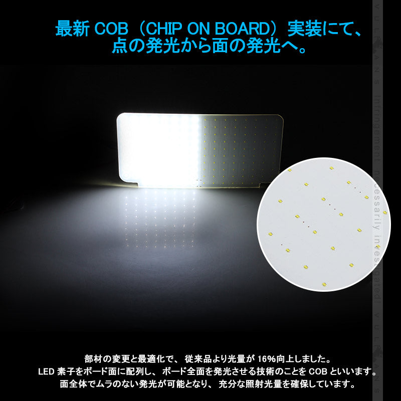 HIACE ハイエース200系 4型 スーパーGL COB面発光LEDルームランプ マップランプ ナンバー灯 室内灯 スライドドア 8点 306連 電装 パーツ LED 工具付