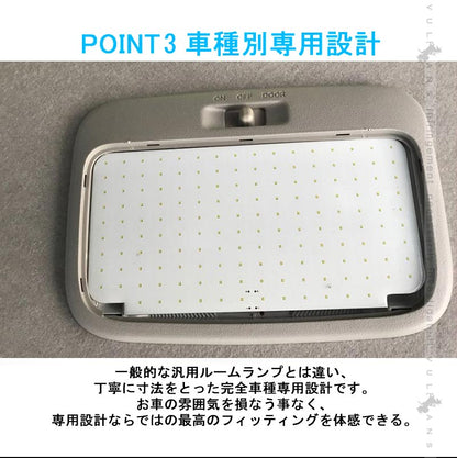 HIACE ハイエース200系 4型 スーパーGL COB面発光LEDルームランプ マップランプ ナンバー灯 室内灯 スライドドア 8点 306連 電装 パーツ LED 工具付