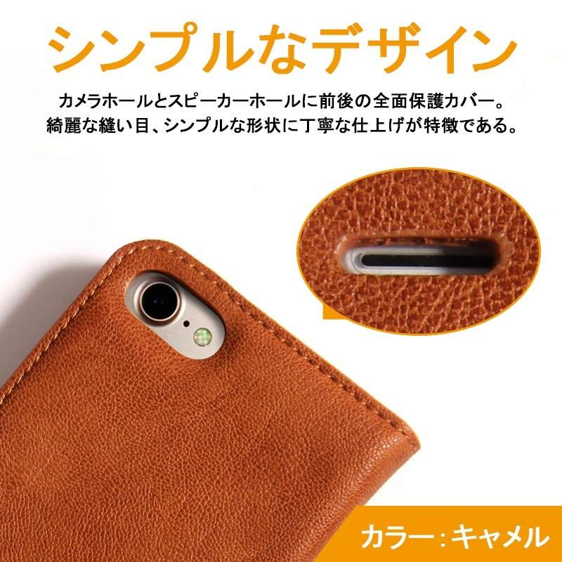 iPhone 7 アイフォン7 PUレザー 手帳型ケース スマホケース スマホカバー カード収納可能 マグネットタイプ キャメル