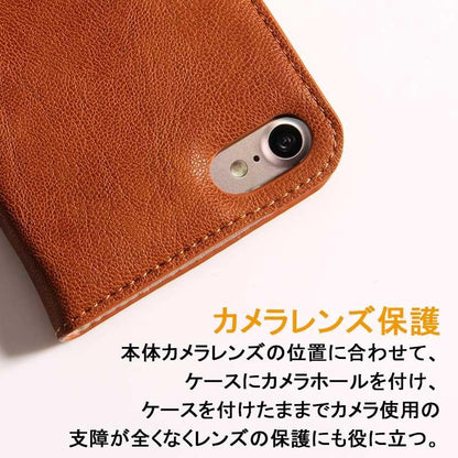 iPhone 7 アイフォン7 PUレザー 手帳型ケース スマホケース スマホカバー カード収納可能 マグネットタイプ キャメル