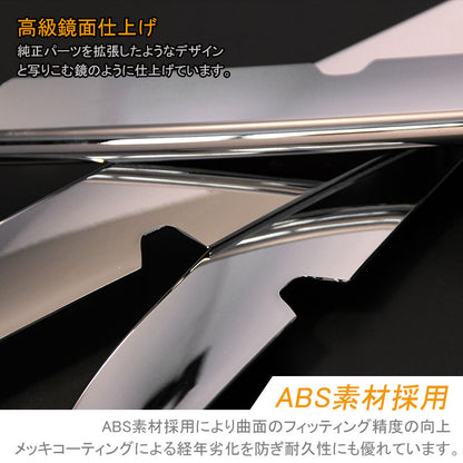 新型 セレナ C27 G/X/S ロアグリルガーニッシュ 3P ABSメッキ バンパーグリル フロント ロアグリル アンダー エアロ ドレスアップ カスタム 外装 パーツ