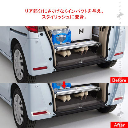 NBOX JF3/JF4 リアリフレクターカバー 2PCS リフレクター ガーニッシュ ステンレス鏡面仕上げ エアロ カスタム パーツ アクセサリー N-BOX 外装