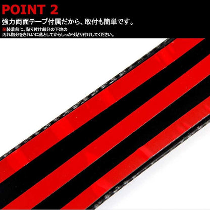 汎用 カーボン柄 ドアプロテクターモール 1.5M ドアモール サイドモール スカッフプレート
