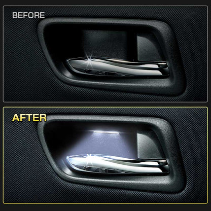 ノア ヴォクシー 80 80系 インナーハンドルイルミ インサイド ドアハンドルカバー LEDイルミネーション ホワイト ドアノブ 説明書付 内装インテリアパネル