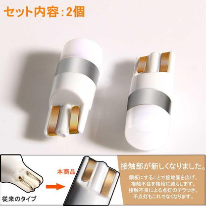 T10/T16/T15 LEDバルブ 無極性 LEDウェッジ球 ホワイト 120LM 2個 アルミヒートシンク設計 ポジションランプ ライセンスランプ ドアカーテシランプ