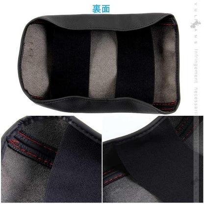 ゴルフ7 TSI GTI GTE アームレストカバー 1PCS ブラック×赤ステッチ 耐久性UP アームレストボックス保護カバー 内装 アクセサリー カスタム パーツ GOLF