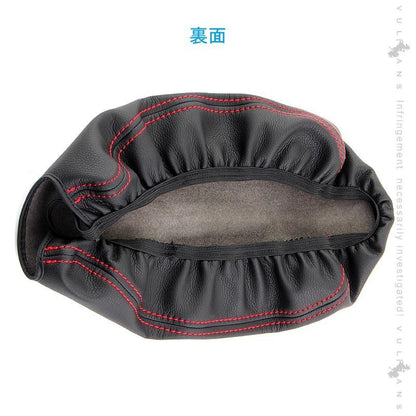 ランドクルーザープラド150系 アームレストカバー 1PCS ブラック×赤ステッチ 耐久性UP アームレストボックス保護カバー 内装 アクセサリー カスタム パーツ