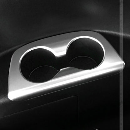 新型 セレナ C28 リアドリンクホルダーカバー サテンシルバー  2PCS カップホルダーガーニッシュ アクセサリー カスタム 内装 パーツ リアドア 日産