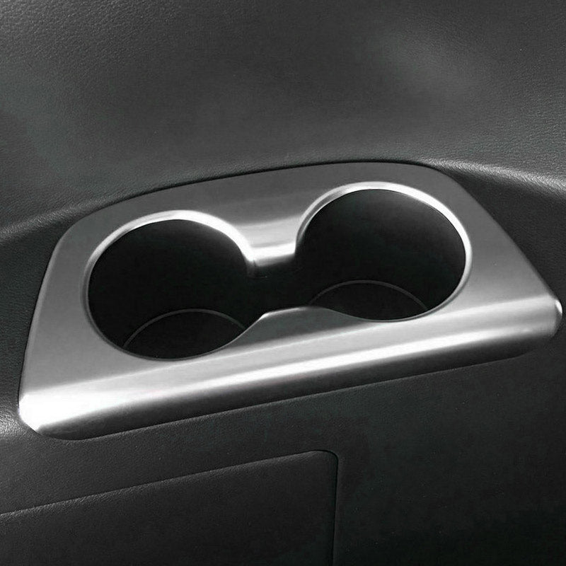 新型 セレナ C28 リアドリンクホルダーカバー サテンシルバー  2PCS カップホルダーガーニッシュ アクセサリー カスタム 内装 パーツ リアドア 日産