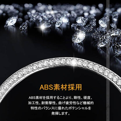 CX-5 KF系 クリスタル ステアリング ガーニッシュ シルバー CX5 KF 内装 パーツ カスタム エアロ アクセサリー インテリアパネル