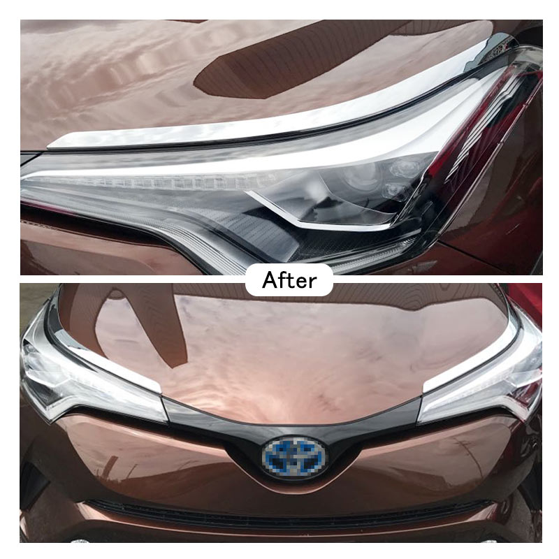 トヨタ C-HR CHR c-hr ヘッドライト ガーニッシュ アイライン ABSメッキ仕上げ 3D立体 外装 パーツ カスタム エアロ 左右set