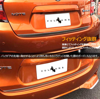 日産 新型 ノート NOTE バックドアガーニッシュ 外装 パーツ リア ガーニッシュ ナンバープレート下 SUS304ステンレス アクセサリー カスタムパーツ NISSAN