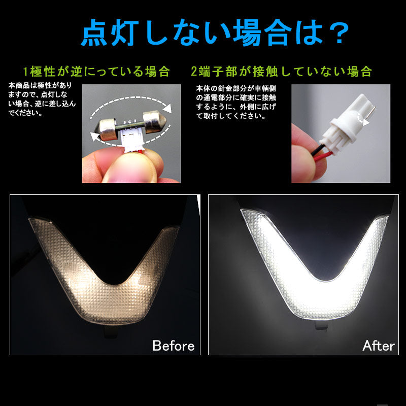 C-HR CHR LEDルームランプ 室内灯 バニティランプ TOYOTA トヨタ 内装 パーツ 4点set Aタイプ ドレスアップ パーツ カスタム エアロ アクセサリー chr c-hr