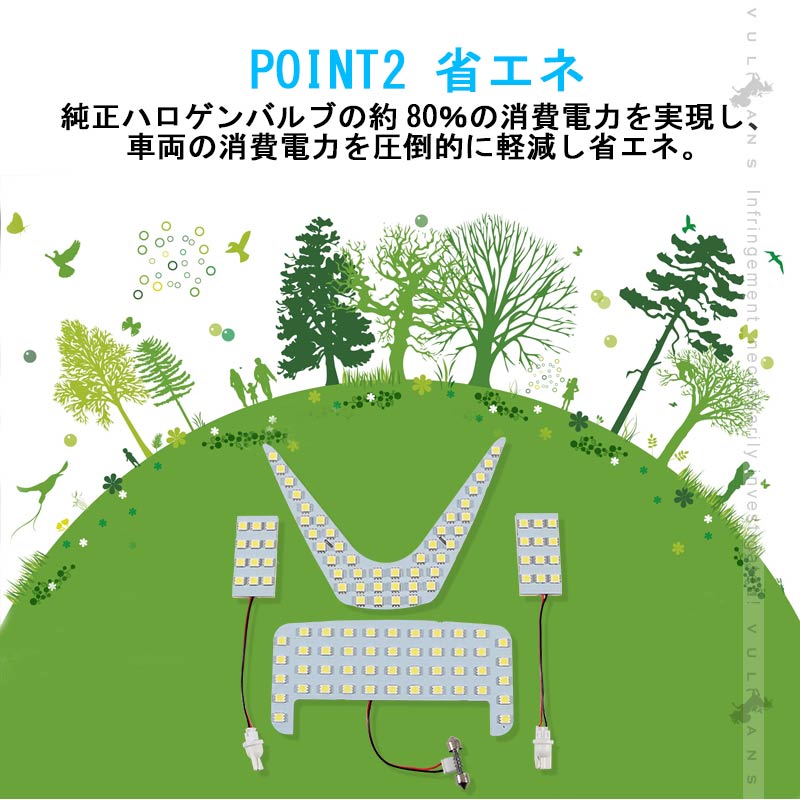 C-HR CHR LEDルームランプ 室内灯 バニティランプ TOYOTA トヨタ 内装 パーツ 4点set Aタイプ ドレスアップ パーツ カスタム エアロ アクセサリー chr c-hr