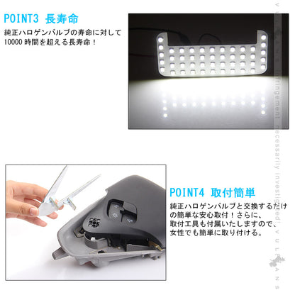 C-HR CHR LEDルームランプ 室内灯 バニティランプ TOYOTA トヨタ 内装 パーツ 4点set Aタイプ ドレスアップ パーツ カスタム エアロ アクセサリー chr c-hr