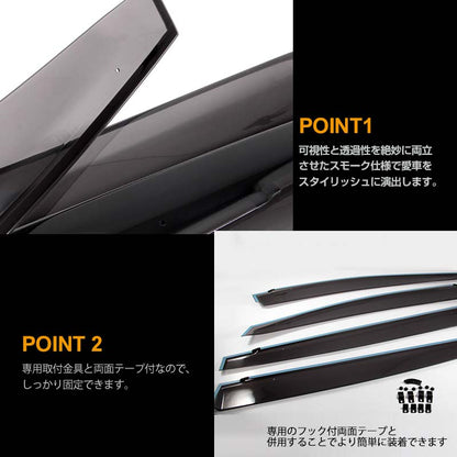 ホンダ HONDA ODYSSEY RC1 RC2 オデッセイ 金具付き ドアバイザー ハイブリット カスタム パーツ アクセサリー 用品 外装 4P