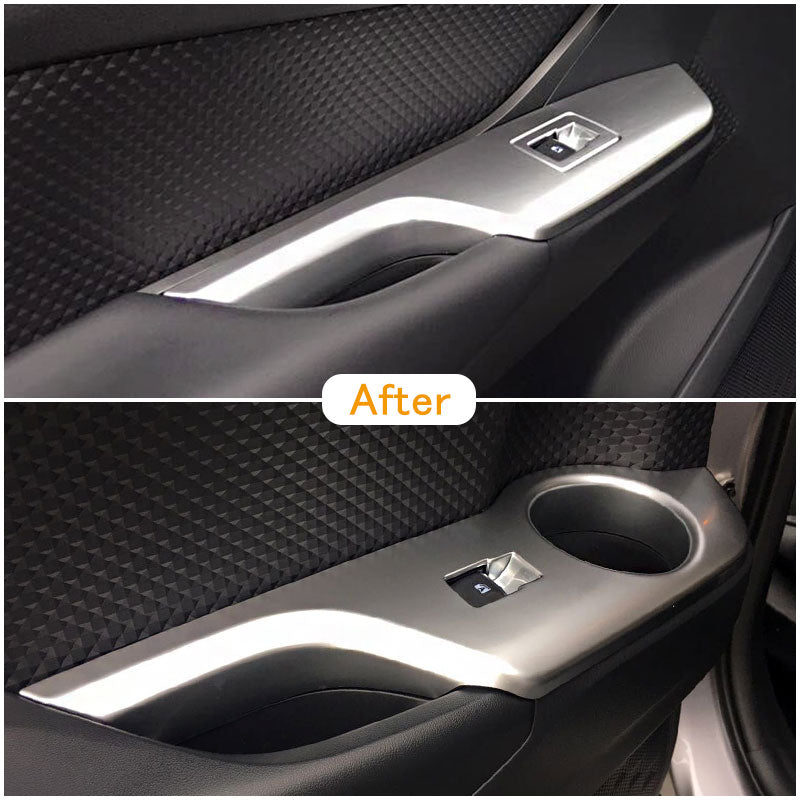 トヨタ CHR C-HR 専用 ドアスイッチカバー ドアウインドウスイッチカバー シルバーメッキ ABS樹脂 4P 内装 パーツ カスタム