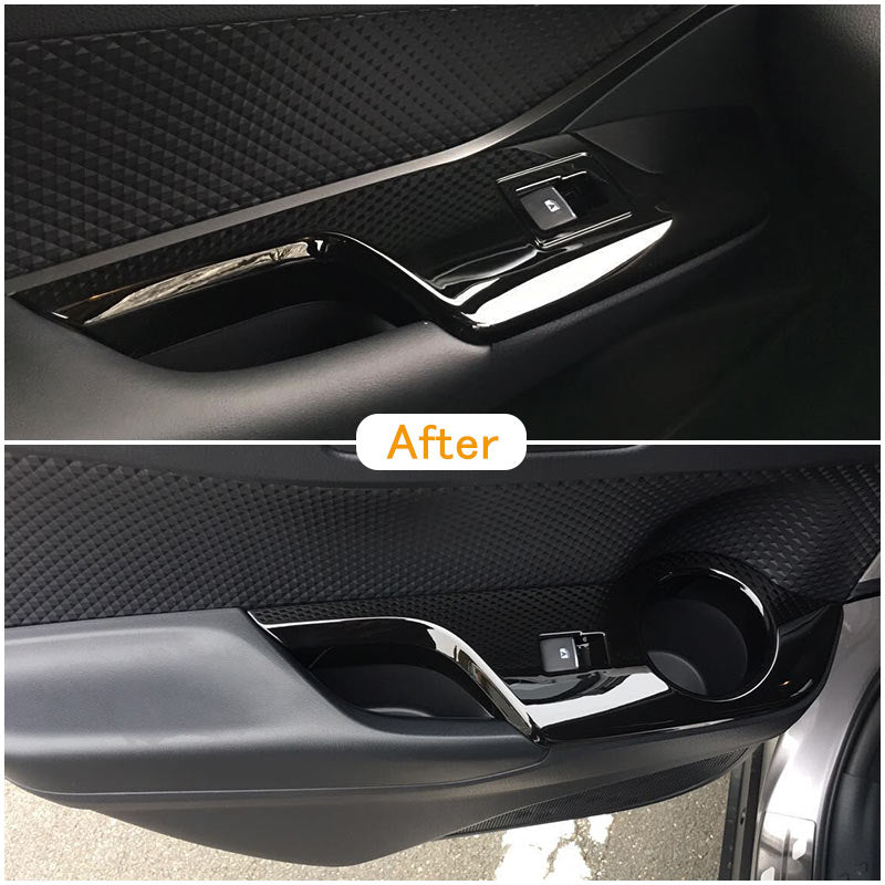 トヨタ CHR C-HR 専用 ドアスイッチカバー ドアウインドウスイッチカバー ピアノブラック ABS樹脂 4P 内装 パーツ カスタム